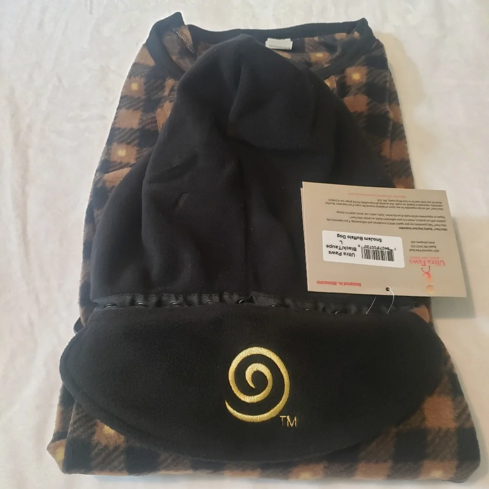 NWT Ultra Paws SnoJam Buffalo Plaid Puppy Dog Hooded